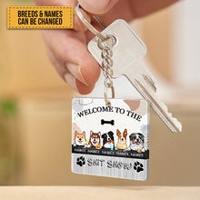 Personalized Custom Keychain Welcome To The Shitshow Keychain - Gifts For Dog Lovers - Personalized Dog Gifts - Custom Keychain