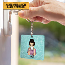 Personalized Keychain Nurse Nutrition Facts Nurse - Gift For Nurse - Custom Keychain Memorial Gifts