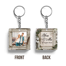 Custom Photo - God Knew My Heart Needed You - Couple keychain - Personalized Custom Keychain