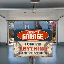 Garage Sign - I Can Fix Anything - Auto Mechanic Garage Gift For Dad And Grandpa - Personalized Custom Classic Metal Signs