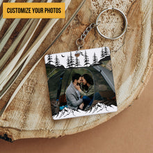 Custom Photo - Personalized Custom Keychain Life Is An Adventure With You - Upload Image, Gift For Camping Couples - Personalized Camping Keychain