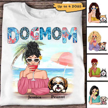 Dog Mom Summer Patterned Personalized Shirt