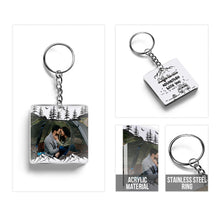 Custom Photo - Personalized Custom Keychain Life Is An Adventure With You - Upload Image, Gift For Camping Couples - Personalized Camping Keychain