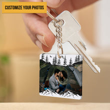 Custom Photo - Personalized Custom Keychain Life Is An Adventure With You - Upload Image, Gift For Camping Couples - Personalized Camping Keychain