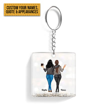 "She" To My "Nanigans" - Personalized Keychain - Birthday Gift For Besties, BFF, Sisters, Sistas, Co-workers