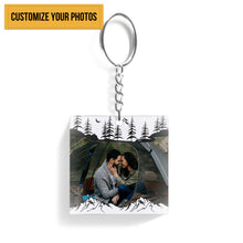 Custom Photo - Personalized Custom Keychain Life Is An Adventure With You - Upload Image, Gift For Camping Couples - Personalized Camping Keychain