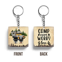 Personalized Custom Keychain Husband And Wife Camping Partners For Life - Gift For Camping Lovers