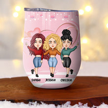 Here's To Another Year Of Us Laughing At Our Own Jokes - Besties Tumbler - Gift For Friends Personalized Custom Wine Tumbler