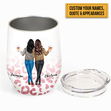Besties Here's To Another Year Of Bonding Over Alcohol Tolerating Idiots And Keeping Each Other Sane - Best Friend Gift - Best Friend Tumblers - Personalized Wine Tumbler