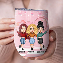 Here's To Another Year Of Us Laughing At Our Own Jokes - Besties Tumbler - Gift For Friends Personalized Custom Wine Tumbler