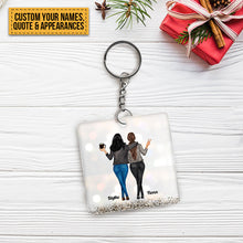"She" To My "Nanigans" - Personalized Keychain - Birthday Gift For Besties, BFF, Sisters, Sistas, Co-workers
