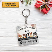 Personalized Custom Keychain Welcome To The Shitshow Keychain - Gifts For Dog Lovers - Personalized Dog Gifts - Custom Keychain