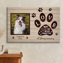 Best Friends Are Never Forgotten - Memorial Canvas - Personalized Custom Canvas Wall Art
